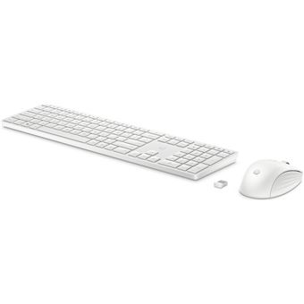 Teclado Wireless + Rato HP Conjunto de Teclado e Rato sem fios 655 | Idioma: Inglês | Branco - 1