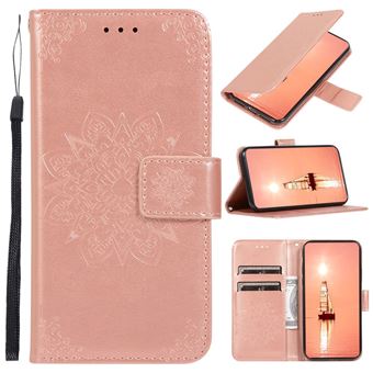 Capa PU Magunivers Caleidoscópio com Suporte e Cordão Rosa Dourado para Samsung Galaxy S10