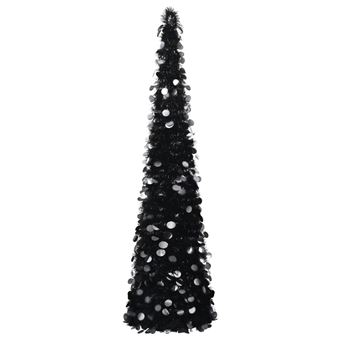 Árvore de Natal vidaXL pop-up artificial 150 cm PET preto - 1