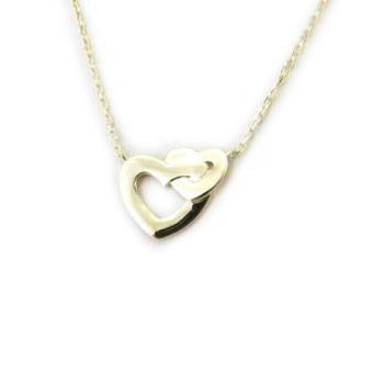 Colar ""Love""gold banhado a ouro (2 núcleos). - 1