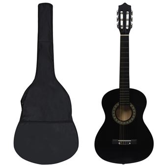 Conjunto Guitarra Clássica Iniciantes vidaXL | 8 Peças |1/2 34'' - Preto - 1