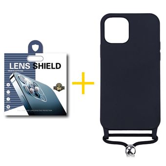 Pack 1 x Película de Câmara + Capa skyhe Apple iPhone 12 Pro Max | Gel Rope - Preto - 1