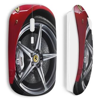 Rato Wireless Maniacase Ferrari Roda Aro Vermelho Prata - 1