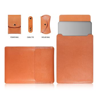 Capa Magunivers PU Mouse pad saco luva orange para 15 inch MacBook Pro 15-inch (2016) - 1