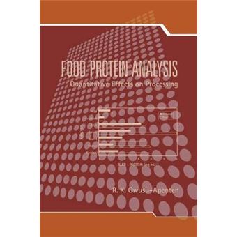 Food Protein Analysis - Quantitative Effects on Processing - Hardback - 2002 - 1