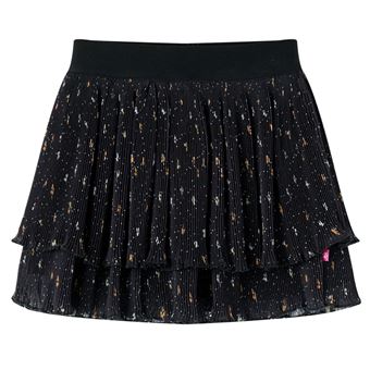 Saia para crianças com dois folhos | vidaXL | preto 128 | 7 a 8 anos - 1