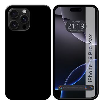 Capa de TPU em gel de silicone preto para iPhone 16 Pro Max (6.9) - 1