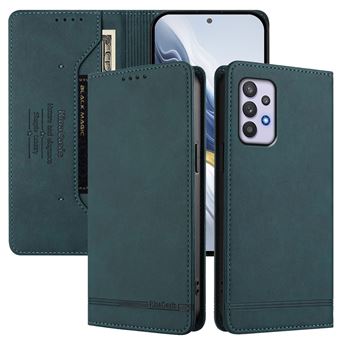 Capa FOXDOCK Tipo Carteira Flip para Samsung Galaxy A32 4G com Bloqueio RFID | Fecho Magnético | Pele PU  | Verde - 1