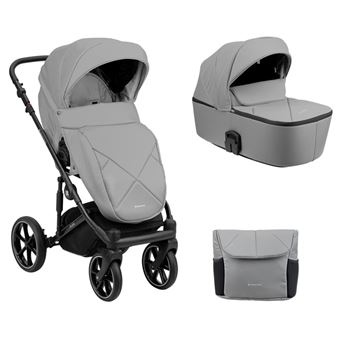 Carrinho de Bebé com alcofa 2 em 1 Kikka Boo Amani Gris - 1