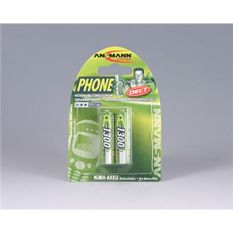 Pilha Ansmann 1.2 V rechargeable battery NiMH - 1