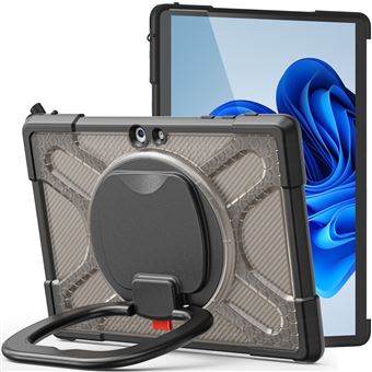 Capa silicone anti-riscos com muleta giratória, transparente preto Magunivers para Microsoft Surface Go/Go 2/Go 3 10.5 inch - 1