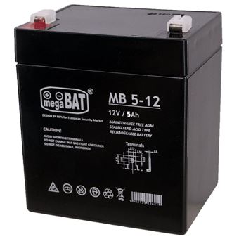 Bateria de Chumbo megaBAT | 12V | 5Ah | 90 x 70 x 101 mm - 1