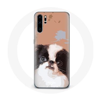 Capa Maniacase para Huawei P30 Pro Spaniel Japonês Preto E Branco Raça de Cãos - 1