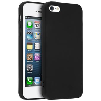 Capa Avizar para iPhone 5/5S/SE de Silicone Mate Preto - 1