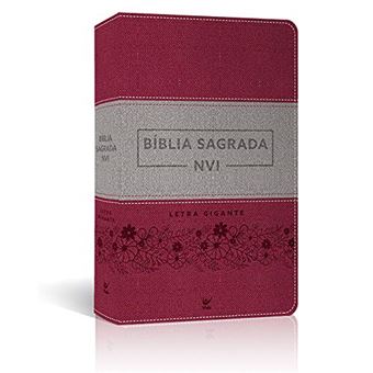 Biblia Nvi Letra Gigante - Luxo Rosa E Cinza - 1