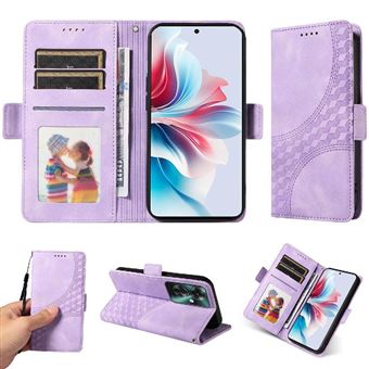 Capa FLOODKING para OPPO F25 Pro | Design Acolchoado | Couro PU Premium | Roxo - 1