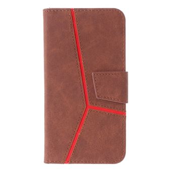 Capa PU splicing marrom para Apple iPhone 8 Plus/7 Plus