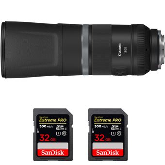 Canon RF 800mm f/11 IS STM + 2 SanDisk 32GB Extreme PRO UHS-II SDXC 300 MB/s + PDF 15 Técnicas para Melhorar as suas Fotografias - 1