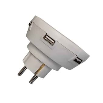 Tomada Schuko Electra e64 com Transformador USB (3xUSB-A+1xUSB-C) - 1