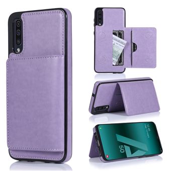 Capa Magunivers | PU + TPU com suporte e vários titulares de cartão Roxo para Samsung Galaxy A50/A50s/A30s