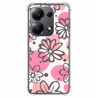Capa Tumundosmartphone de silicone anti-choque para Xiaomi Poco M6 Pro 4G design Flores 09 desenhos - 1