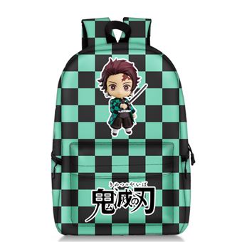 Mochila Escolar DreamWorks | Demon Slayer | 28 x 14 x 47 cm | Verde 1069 - 1