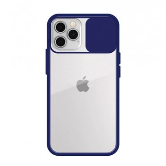 Capa Rígida dmobile para iPhone Xs Max | Proteção Câmara Deslizante | Transparente | TPU - Azul Escuro - 1