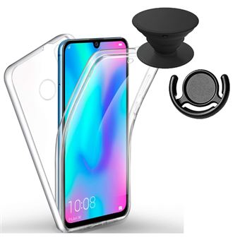 Kit Capa 3x1 360° + 1 PopSocket + 1 Suporte PopSocket Phonecare para Huawei P10 Lite Anti-Impacto Preto e Transparente - 1
