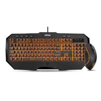 Teclado Gaming com Fios + Rato Krom Kodex | Idioma: Espanhol | Preto - 1