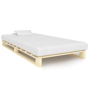 Estrutura de Cama vidaXL palete de pinho maciço 90x200 cm - 1