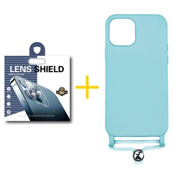 Pack 1 x Película de Câmara + Capa skyhe Apple iPhone 12 Pro Max | Gel Rope - Verde Água - 1