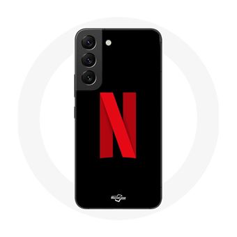 Capa Maniacase para Samsung Galaxy S21 Fe Netflix Logotipo Vermelho Fundo Preto - 1