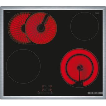 Placa de Vitrocerâmica Bosch Serie 4 PKN645BA2E | Elétrica | 58.3 cm | 4 Zonas | Preto - 1