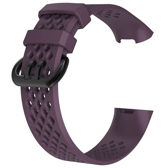 Pulseira de Silicone WISETONY para Fitbit Charge 3 5.1-7.1inch Violeta escuro - 1