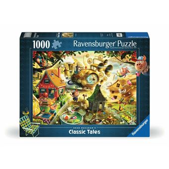 Puzzle Ravensburger Porco Look Out Little Pigs! | 1000 Peças - 1