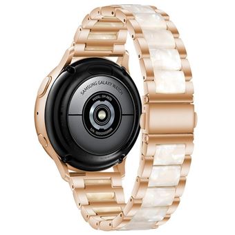 Pulseira de Resina + Aço Inoxidável 20 mm Dourado Rosa/pérola Branca Magunivers para Samsung Galaxy Watch4 40mm/Watch4 44mm/Watch4 Classic 46mm - 1