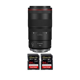 Objetiva Canon RF 100mm f/2.8L Macro IS USM + 2 SanDisk 64GB Extreme PRO UHS-II SDXC 300 MB/s + PDF MCZ DIRECT 15 Técnicas para Melhorar as suas Fotografias - 1