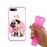 Capa Hapdey para iPhone 7 Plus - 8 Plus Design Pug Adorável com Laço Hello em Silicone Flexível e TPU Cor-de-Rosa_3