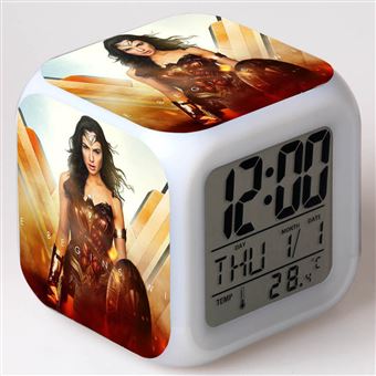 Despertador Infantil HSMY | LED | Multifuncional Colorido | Wonder Woman 1 - 1