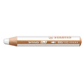 Lápis de Cor STABILO woody 3 in 1 | Branco - 1