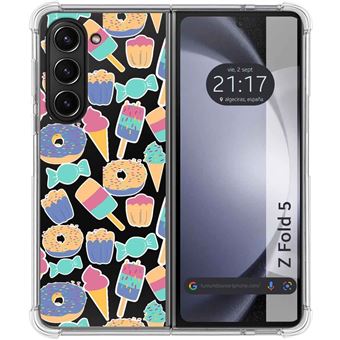 Capa Tumundosmartphone de silicone anti-choque para Samsung Galaxy Z Fold 5 5G design Sweets 02 Desenhos - 1