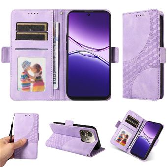 Capa FLOODKING para OPPO A5 Pro | Design Acolchoado | Couro PU Premium | Roxo - 1