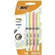 BIC Highlighter Grip Pastel marcador 4 peça(s) Azul, Verde, Rosa, Amarelo Ponta de cinzel Multi cor
