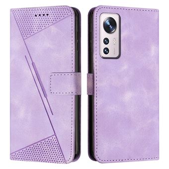 Capa FOXDOCK para Xiaomi 12 | Pele | Flip | 3 Compartimentos para Cartões | Roxo - 1