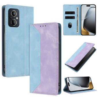 Capa FLOODKING para OnePlus Nord N20 | Couro Premium Bicolor | Porta-Cartões | RFID | Suporte | Roxo - 1