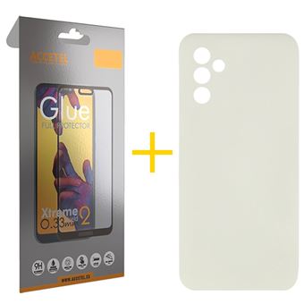 Pack 1 x Película de Vidro Temperado Full + Capa Accetel para Samsung Galaxy A36 5G | Silicone Líquido | Sand - 1