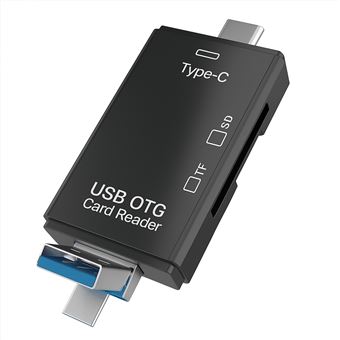 Leitor de Cartões OTG 6 em 1 Sanda SD-3793 | Preto - 1
