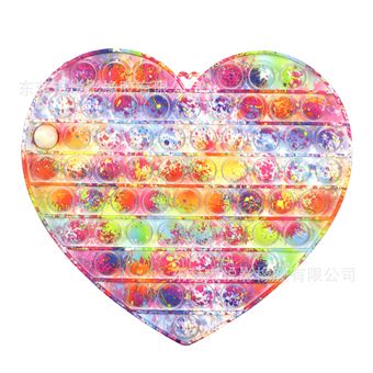Brinquedo Anti Stress Lionvolant Push Pop Bubble Sensory Fidget Toy - Pintura de Heart - Oil em Tamanho Grande - 1