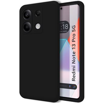 Capa Tumundosmartphone de silicone líquido ultramacio para Xiaomi Redmi Note 13 Pro 5G preta - 1