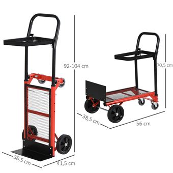 Carrinho de Limpeza HOMCOM | Posição Dupla | Altura Ajustável | Anel de Saco de Lixo - 1